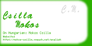 csilla mokos business card